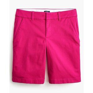 J.Crew Bright Frankie Pink Cotton Bermuda Shorts Size 10 New Without Tags